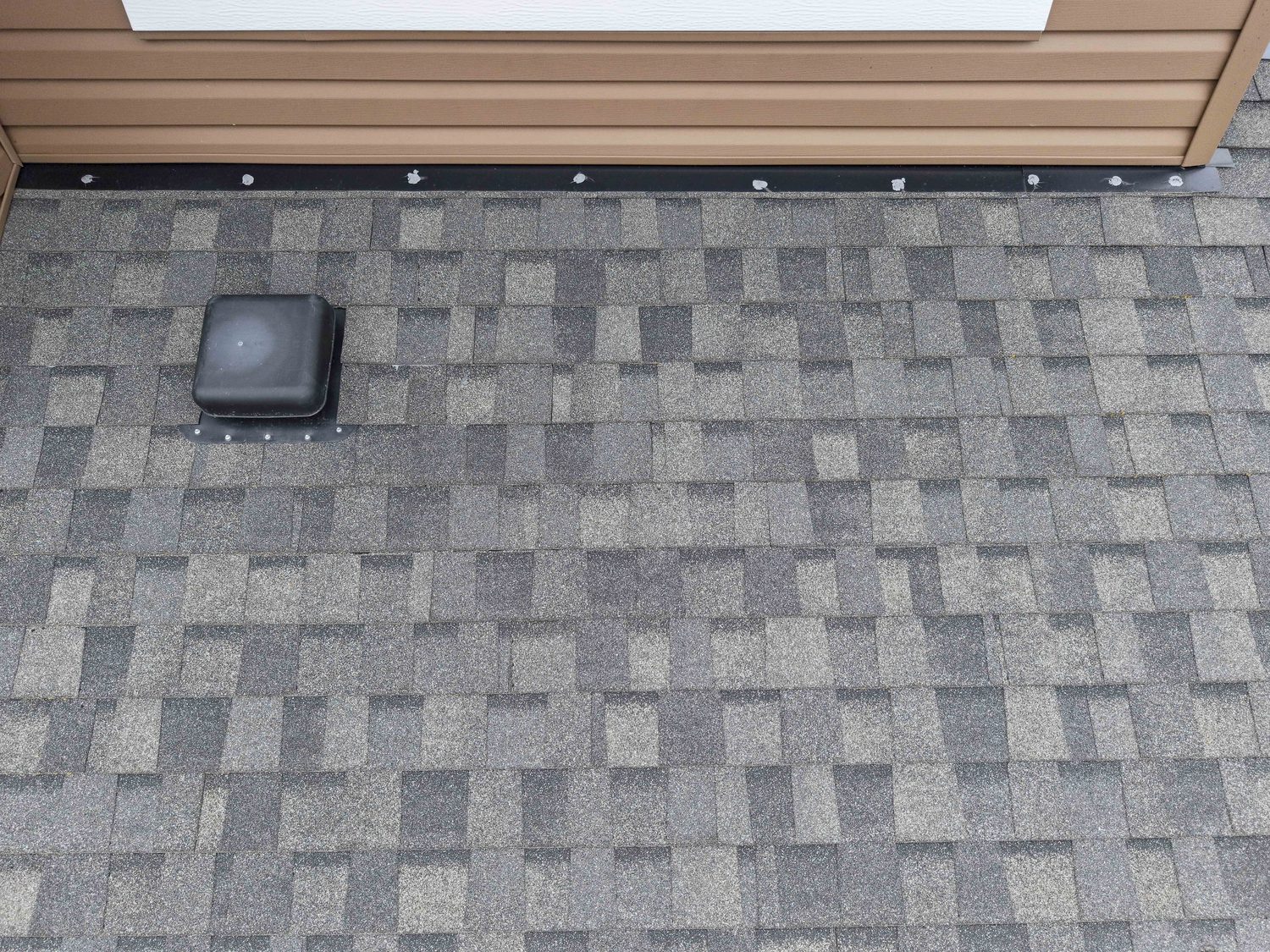 Top-down view of asphalt shingles in high resolution